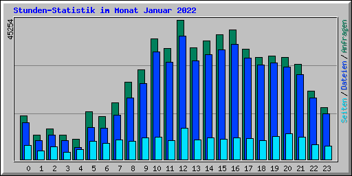 Stunden-Statistik im Monat Januar 2022